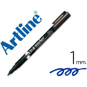 Rotulador artline para cd punta de fibra permanente ek-884 azul -punta redonda 1.0 mm