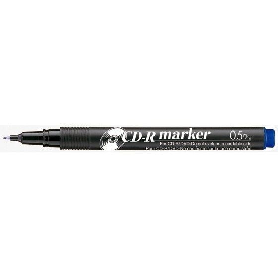 Rotulador artline para cd punta de fibra permanente ek-883 azul -punta redonda 0.5 mm