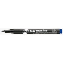 Rotulador artline para cd punta de fibra permanente ek-883 azul -punta redonda 0.5 mm