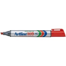 Rotulador artline marcador permanente 109 rojo punta biselada