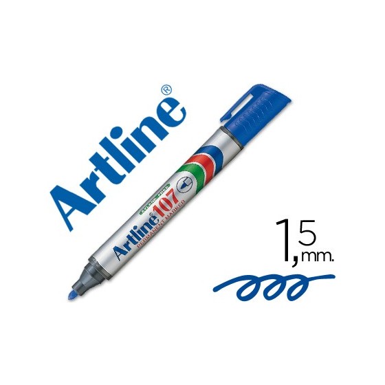 Rotulador artline marcador permanente 107 azul punta redonda