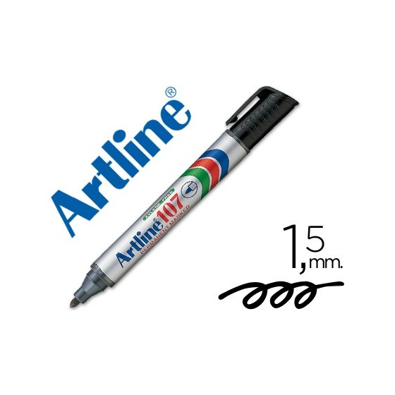Rotulador artline marcador permanente 107 negro punta redonda