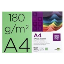 Cartulina liderpapel a4 180g/m2 verde billar paquete de 100 hojas