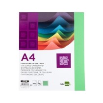 Cartulina liderpapel a4 180g/m2 verde billar paquete de 100 hojas