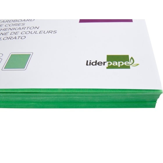 Cartulina liderpapel a4 180g/m2 verde billar paquete de 100 hojas