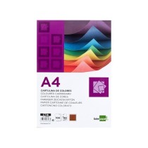 Cartulina liderpapel a4 180g/m2 marron paquete de 100 hojas