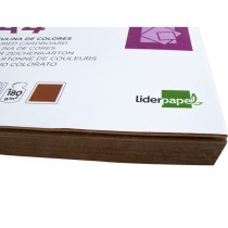 Cartulina liderpapel a4 180g/m2 marron paquete de 100 hojas