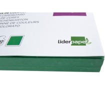 Cartulina liderpapel a4 180g/m2 verde abeto paquete de100 hojas