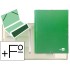 Carpeta clasificadora liderpapel 12 departamentos folio prolongado carton forrado verde claro