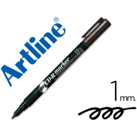 Rotulador artline para cd punta de fibra permanente ek-884 negro -punta redonda 1.0 mm