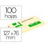 Bloc de notas adhesivas quita y pon q-connect 76x127 mm con 100 hojas