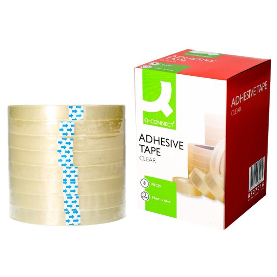 Cinta adhesiva q-connect 66 mt x 19 mm