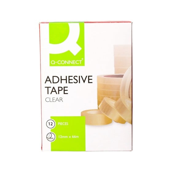 Cinta adhesiva q-connect 66 mt x 12 mm