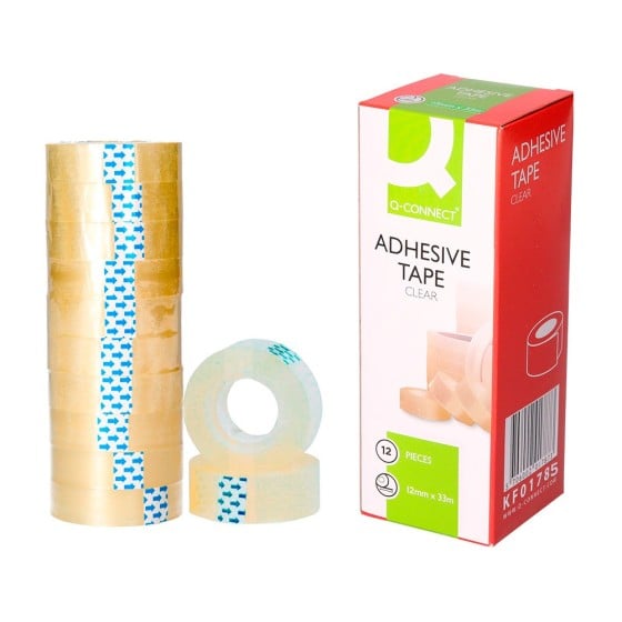 Cinta adhesiva q-connect 33 mt x 12 mm