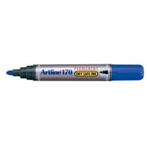 Rotulador artline marcador permanente 170 azul punta redonda 2mm antisecado