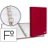 Carpeta de 4 anillas 25mm mixtas liderpapel folio carton forrado paper coat roja