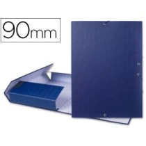 Carpeta proyectos liderpapel folio lomo 90mm carton forradoazul