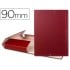 Carpeta proyectos liderpapel folio lomo 90mm carton forradoroja