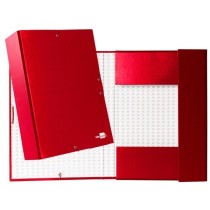 Carpeta proyectos liderpapel folio lomo 90mm carton forradoroja