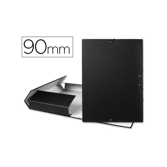 Carpeta proyectos liderpapel folio lomo 90mm carton forradonegra