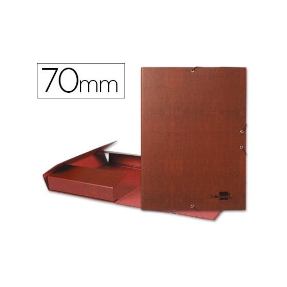 Carpeta proyectos liderpapel folio lomo 70mm carton forradocuero