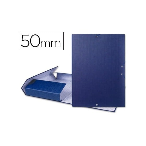 Carpeta proyectos liderpapel folio lomo 50mm carton forradoazul