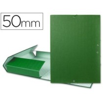 Carpeta proyectos liderpapel folio lomo 50mm carton forradoverde