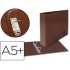 Carpeta de 2 anillas 25mm mixtas liderpapel cuarto apaisado carton cuero forrado compresor plastico