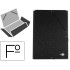 Carpeta liderpapel gomas folio 3 solapas carton forrado negra