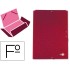 Carpeta liderpapel gomas folio 3 solapas carton forrado roja