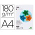 Cartulina liderpapel a4 180g/m2 negro paquete de 100 hojas