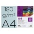 Cartulina liderpapel a4 180g/m2 celeste paquete de 100hojas