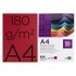 Cartulina liderpapel a4 180g/m2 rojo paquete de 100 hojas