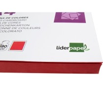 Cartulina liderpapel a4 180g/m2 rojo paquete de 100 hojas