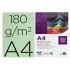 Cartulina liderpapel a4 180g/m2 verde paquete de 100 hojas