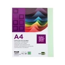 Cartulina liderpapel a4 180g/m2 verde paquete de 100 hojas