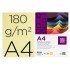 Cartulina liderpapel a4 180g/m2 amarillo paquete de 100 hojas