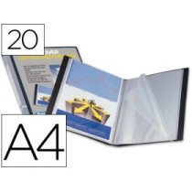 Carpeta liderpapel personaliza 37715 20 fundas canguro polipropileno din a4 negra portada y lomo personalizable