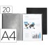 Carpeta liderpapel escaparate 37915 20 fundas polipropileno din a4 negro opaco