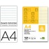 Bloc notas liderpapel horizontal a4 50 hojas amarillas 60g/m2 encolado