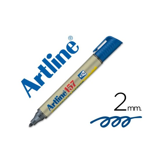 Rotulador artline pizarra ek-157 azul -punta redonda 2 mm