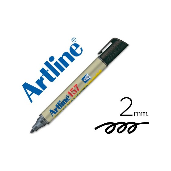 Rotulador artline pizarra ek-157 negro -punta redonda 2 mm