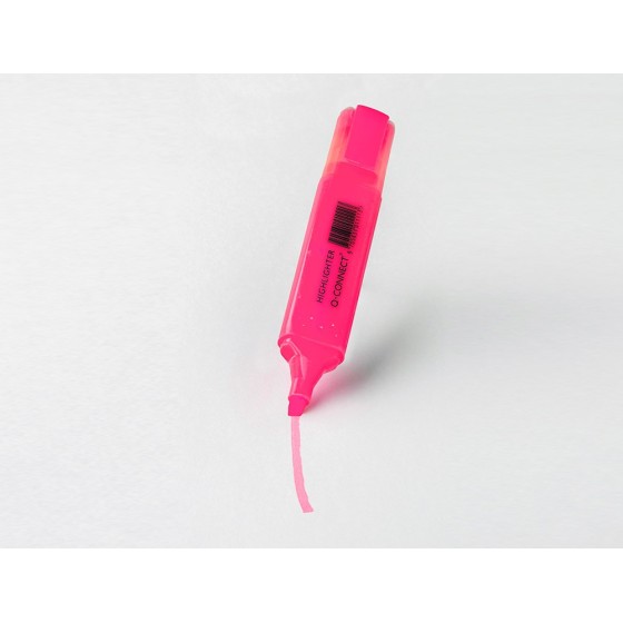 Rotulador q-connect fluorescente rosa punta biselada