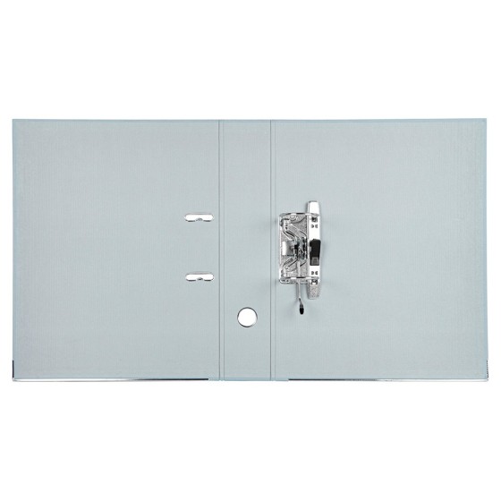 Archivador de palanca liderpapel folio documenta forrado pvc con rado lomo 75mm gris compresor metalico