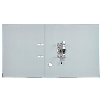 Archivador de palanca liderpapel folio documenta forrado pvc con rado lomo 75mm gris compresor metalico