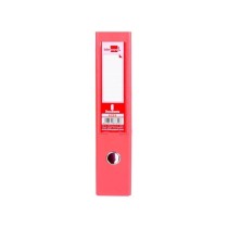 Archivador de palanca liderpapel folio documenta forrado pvc con rado lomo 75mm rojo compresor metalico