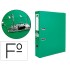 Archivador de palanca liderpapel folio documenta forrado pvc con rado lomo 75mm verde compresor metalico
