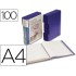 Carpeta liderpapel personaliza 37862 100 fundas polipropilenodin a4 azul con cajetin