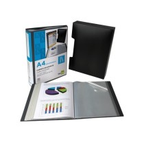 Carpeta liderpapel personaliza 37862 100 fundas polipropilenodin a4 azul con cajetin