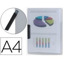 Carpeta liderpapel dossier pinza lateral 35445 polipropileno din a4 incolora 30 hojas pinza giratoria